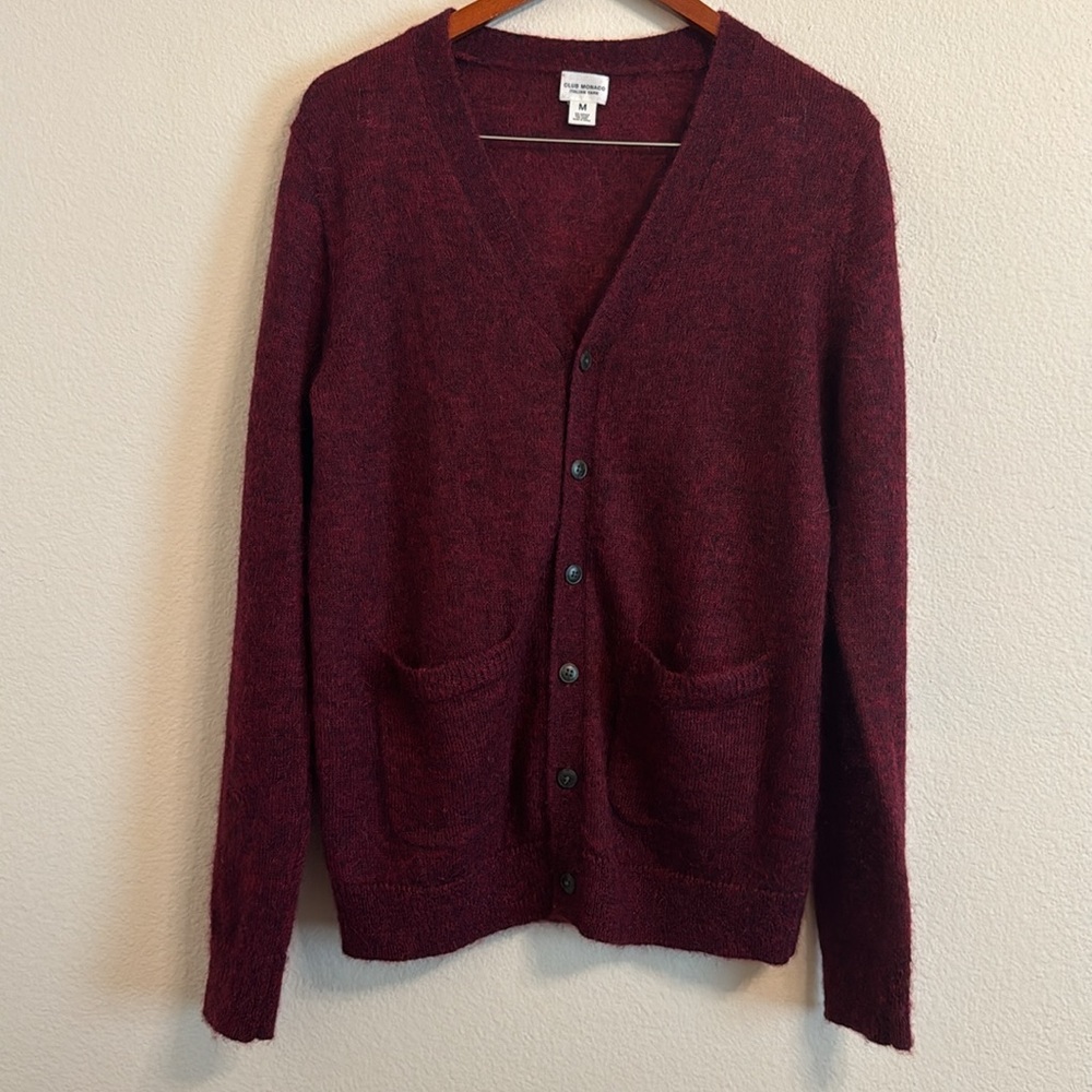 CLUB MONACO Italian Yarn Mohair Wool Blend Cardigan M